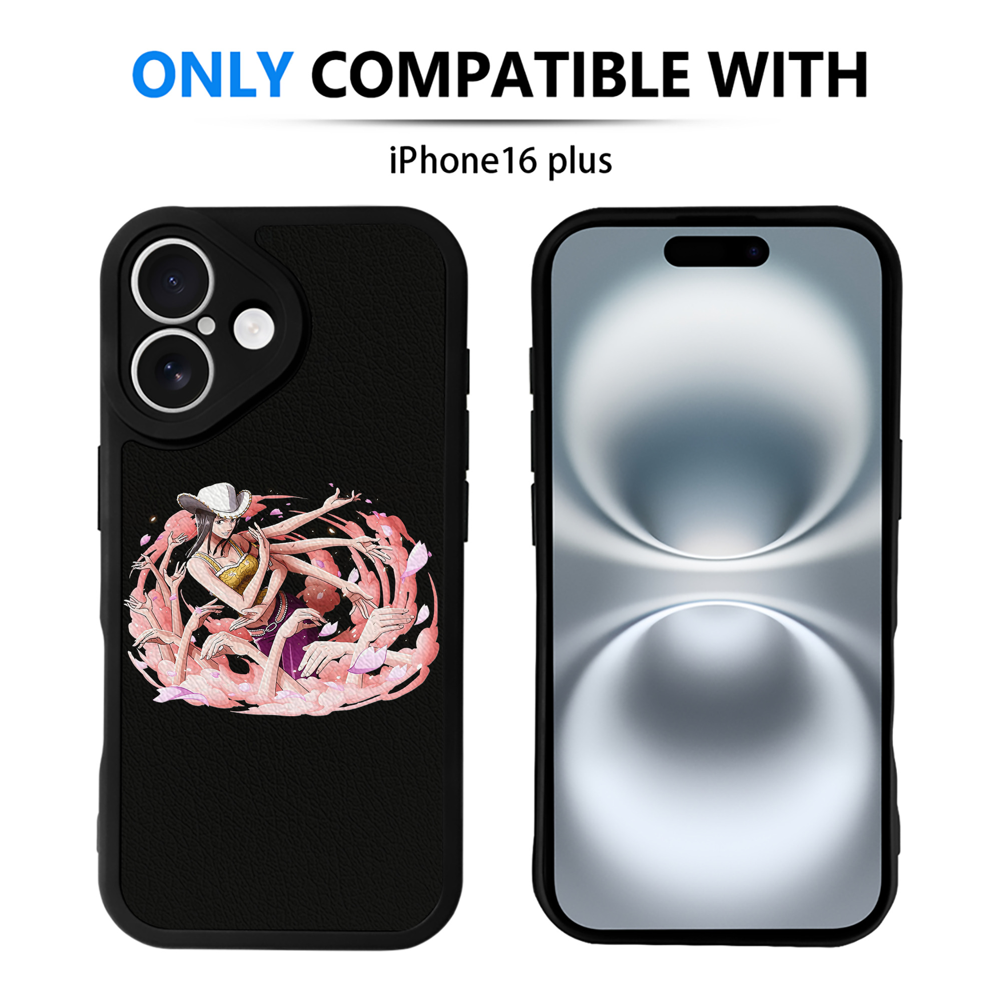 （画像用） ワンピース ニコ・ロビン ONE PIECE Nico Robin 【iPhone 16シリーズ対応】シリコンスマホケース（レザー調） 材質：シリコン
